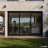 134 Ventana Balcon 300x200 Aluminio Negro 3 Hojas Línea Módena