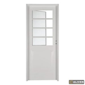 Puerta Doble Chapa Inyectada Con 1 2 Reja 80x200