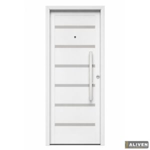 Puerta Inyectada Negra Curva Barral 80x200 Der Pavir